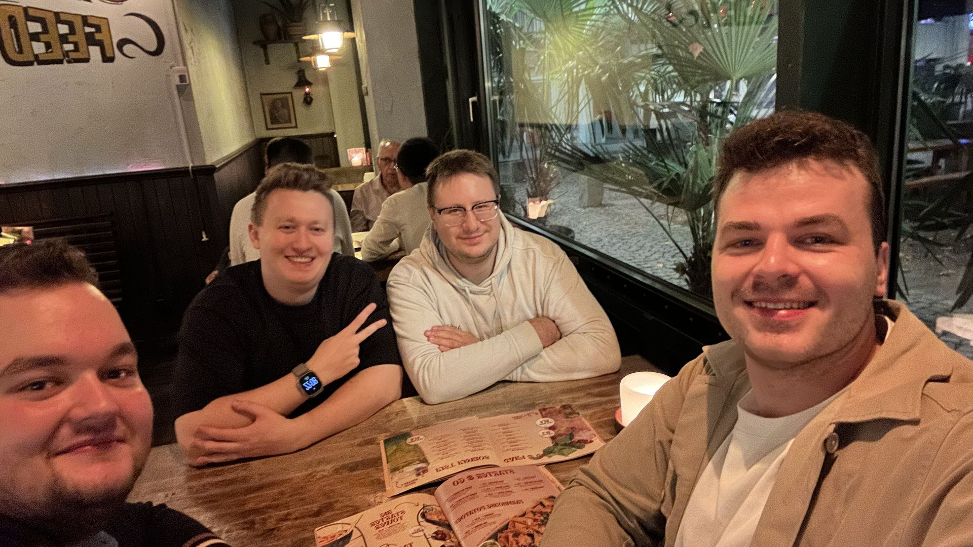 Timmi, Marc, Leon and me after a long day of work.