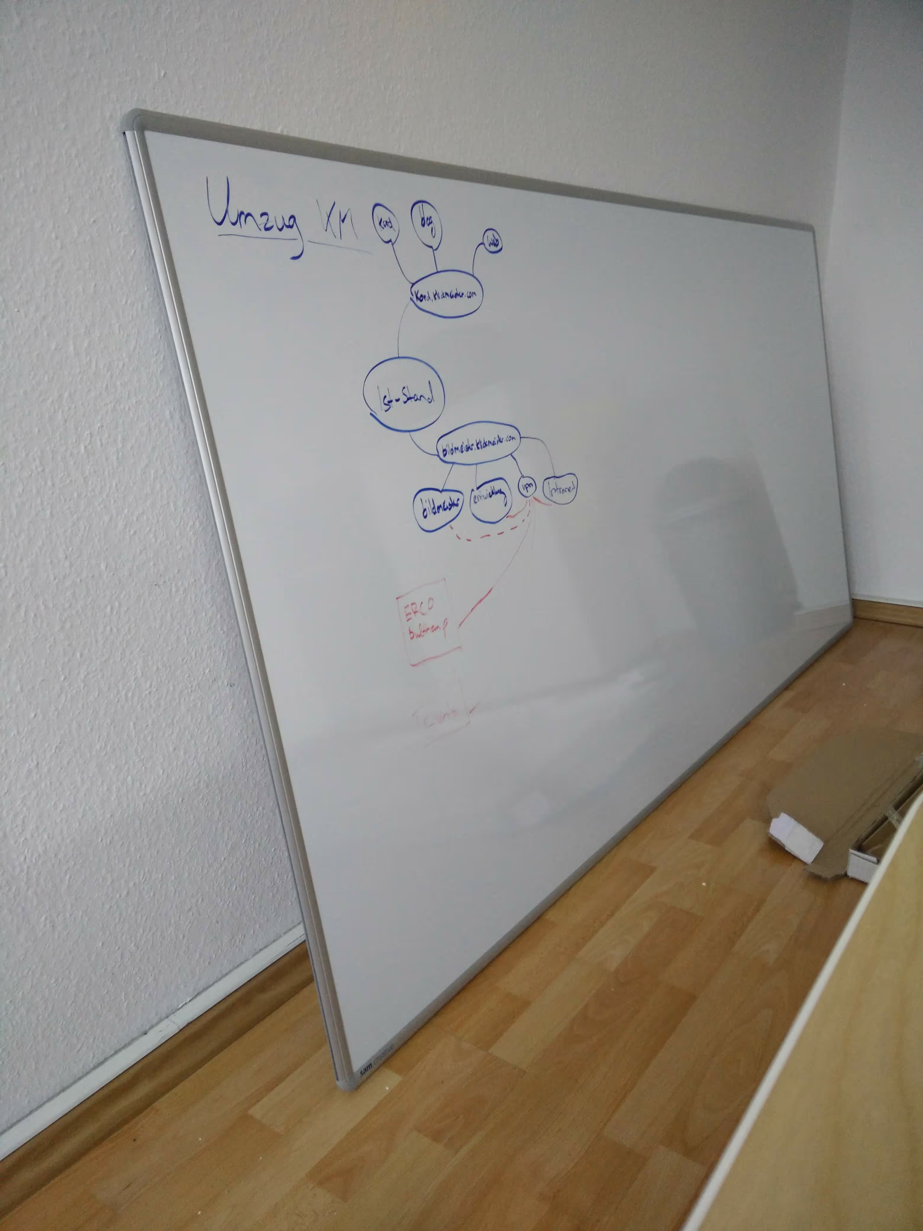 Whiteboard in the first office